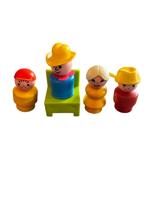 Fisher-Price Other - Vintage Fisher Price Little People Lot School Desk Pothead Boy Grandma